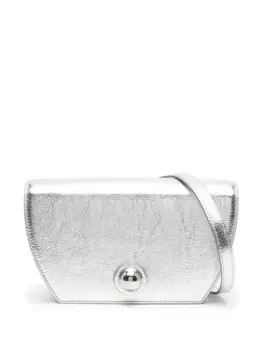 Сумка через плечо с эффектом металлик Furla, серебяный