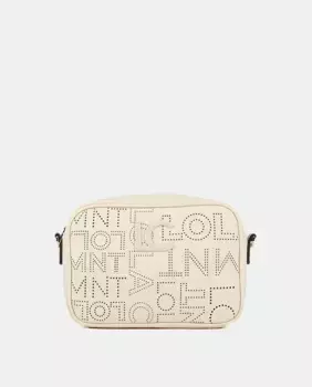 Сумка через плечо с эффектом зернистой кожи с монограммой Lola Casademunt, цвет Crudo