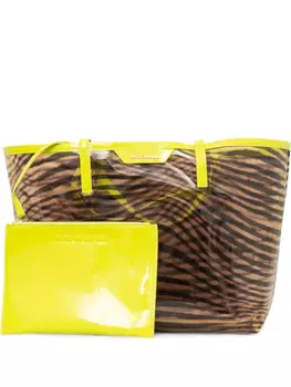 Сумка через плечо с анималистичным принтом Just Cavalli, коричневый