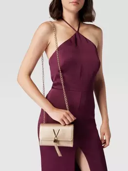 Сумка через плечо с аппликацией этикетки, модель "DIVINA" Valentino, золото