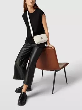 Сумка через плечо с аппликацией этикетки модель "PRIMULA" Furla, экрю