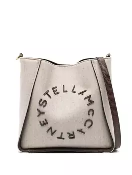 Сумка через плечо с аппликацией логотипа Stella McCartney, бежевый