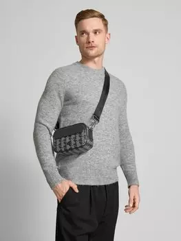 Сумка через плечо с этикеткой Lacoste, черный