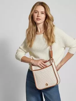 Сумка через плечо с этикеткой, модель «LUISA» MICHAEL Michael Kors, экрю