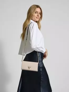 Сумка через плечо с этикеткой, модель «NOELLE» Guess, экрю