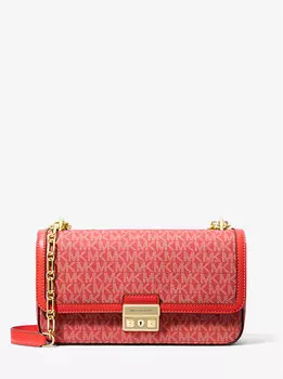 Сумка через плечо с большим фирменным логотипом Tribeca Michael Kors, красный