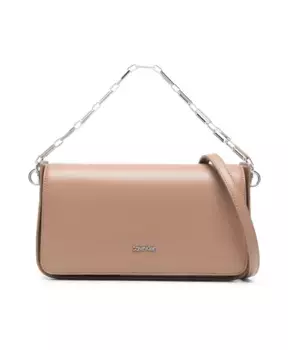 Сумка через плечо с цепочкой Calvin Klein, бежевый