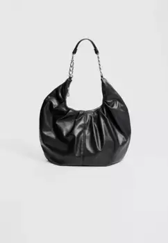 Сумка через плечо с цепочкой Stradivarius, черный