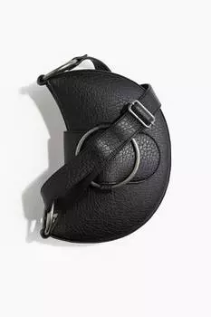 Сумка через плечо с декоративной пряжкой H&M, черный