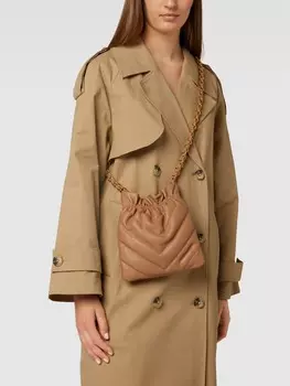 Сумка через плечо с декоративной строчкой, модель SILKY Les Visionnaires, коричневый