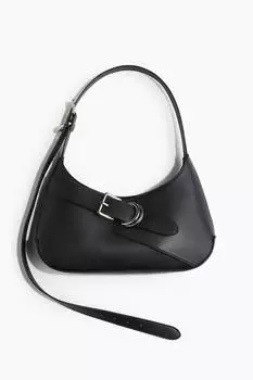 Сумка через плечо с декоративным ремешком H&M, черный