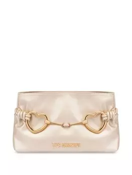 Сумка через плечо с декором в форме сердца Love Moschino, розовый