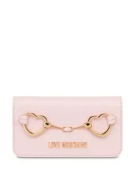 Сумка через плечо с декором в форме сердца Love Moschino, розовый