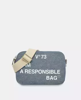 Сумка через плечо с деталями из синтетической наппы V73 Venezia, синий