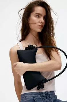 Сумка через плечо с деталями из узлов H&M, черный