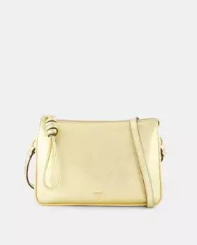 Сумка через плечо с двойной ручкой и узлом Latouche, золотой