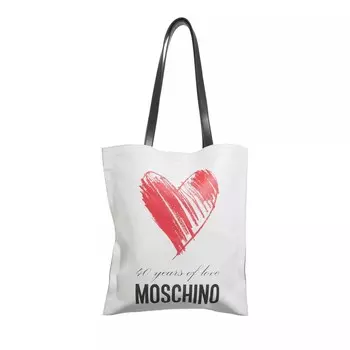 Сумка через плечо с фантазийным принтом Moschino, белый