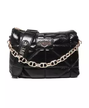 Сумка через плечо с геометрическим стеганым декором Love Moschino, черный