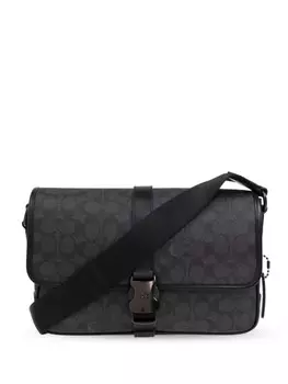 Сумка через плечо с клапаном и логотипом Coach, серый