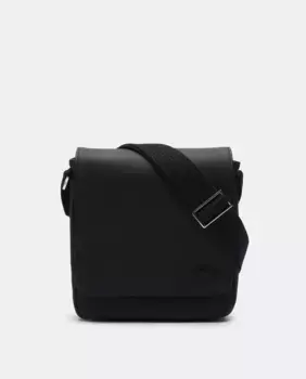 Сумка через плечо с клапаном Lacoste, черный