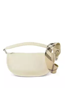 Сумка через плечо с клетчатым ремешком B-Clip BURBERRY, нейтральный