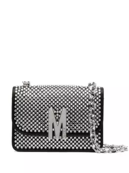 Сумка через плечо с кристаллами Moschino, черный