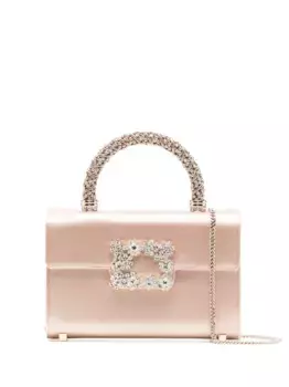 Сумка через плечо с кристаллами Roger Vivier, розовый