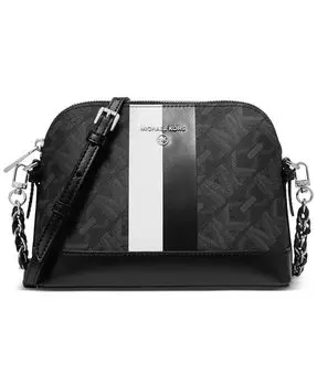Сумка через плечо с куполом и большим логотипом Jet Set Charm Michael Kors, черный