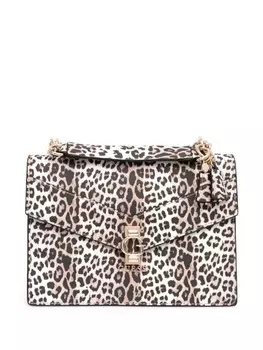 Сумка через плечо с леопардовым принтом GUESS USA, белый