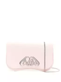 Сумка через плечо с логотипом Alexander McQueen, розовый