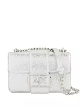 Сумка через плечо с логотипом Armani Exchange, серебряный