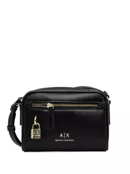 Сумка через плечо с логотипом Armani Exchange, черный