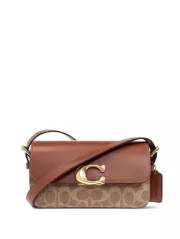 Сумка через плечо с логотипом Coach, коричневый