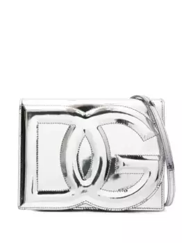 Сумка через плечо с логотипом DG DOLCE & GABBANA, серебяный