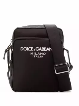 Сумка через плечо с логотипом Dolce&Gabbana, черный