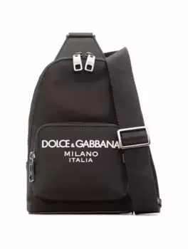 Сумка через плечо с логотипом Dolce&Gabbana, черный