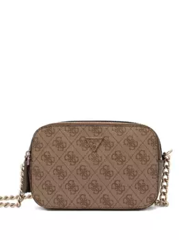 Сумка через плечо с логотипом GUESS USA, коричневый