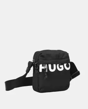 Сумка через плечо с логотипом Hugo, черный