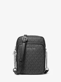 Сумка через плечо с логотипом Jet Set Travel среднего размера Michael Kors, черный