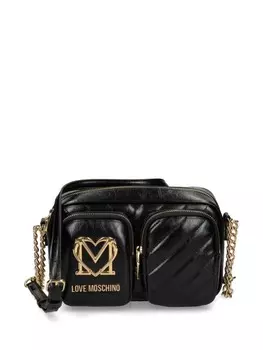 Сумка через плечо с логотипом Love Moschino, черный