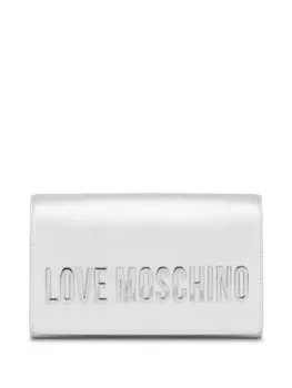 Сумка через плечо с логотипом Love Moschino, серебряный