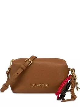 Сумка через плечо с логотипом Love Moschino, коричневый