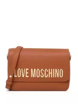 Сумка через плечо с логотипом Love Moschino, коричневый