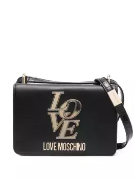 Сумка через плечо с логотипом Love Moschino, черный