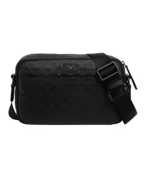 Сумка через плечо с логотипом на молнии Emporio Armani, черный