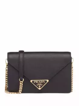 Сумка через плечо с логотипом Prada, черный