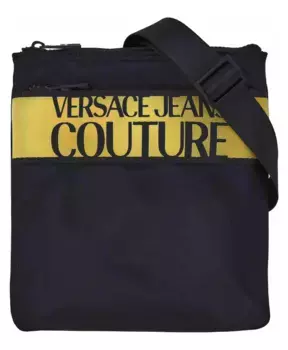 Сумка через плечо с логотипом Versace, черный