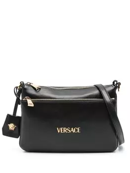Сумка через плечо с логотипом Versace, черный