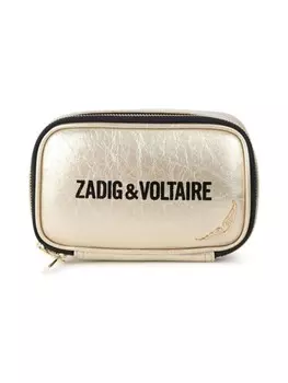 Сумка через плечо с логотипом Zadig & Voltaire Kids, золотой
