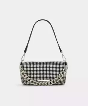 Сумка через плечо с магнитной застежкой Aldo, серебрянный